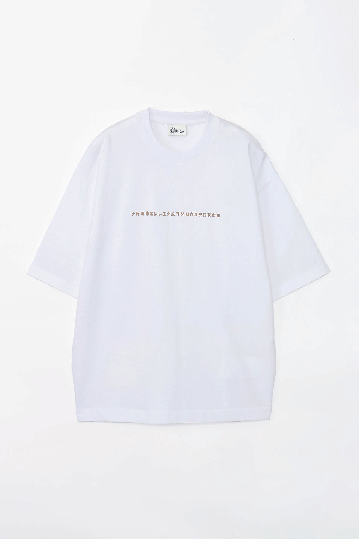 Fake katakana logo printTee/ザ・ミリタリーユニフォームズ 2024SS