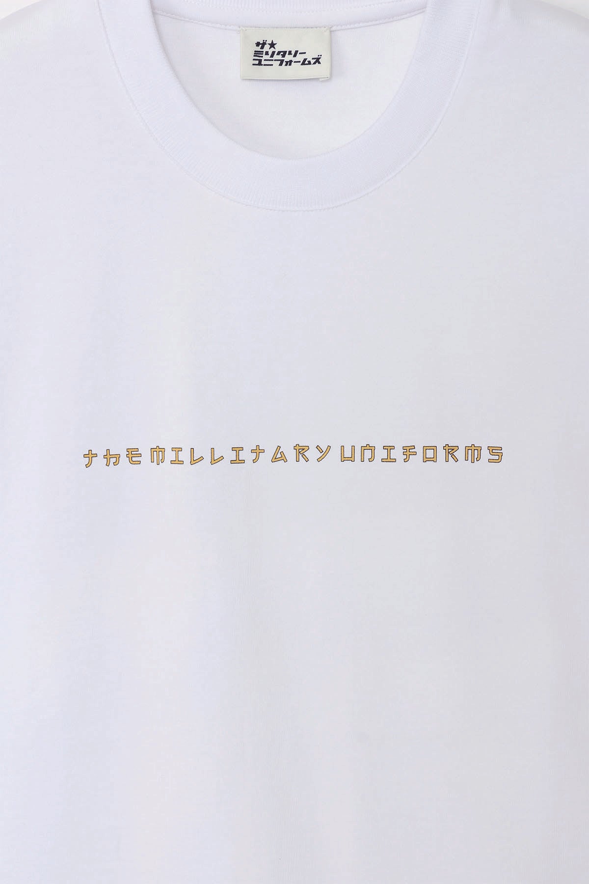 Fake katakana logo printTee/ザ・ミリタリーユニフォームズ 2024SS